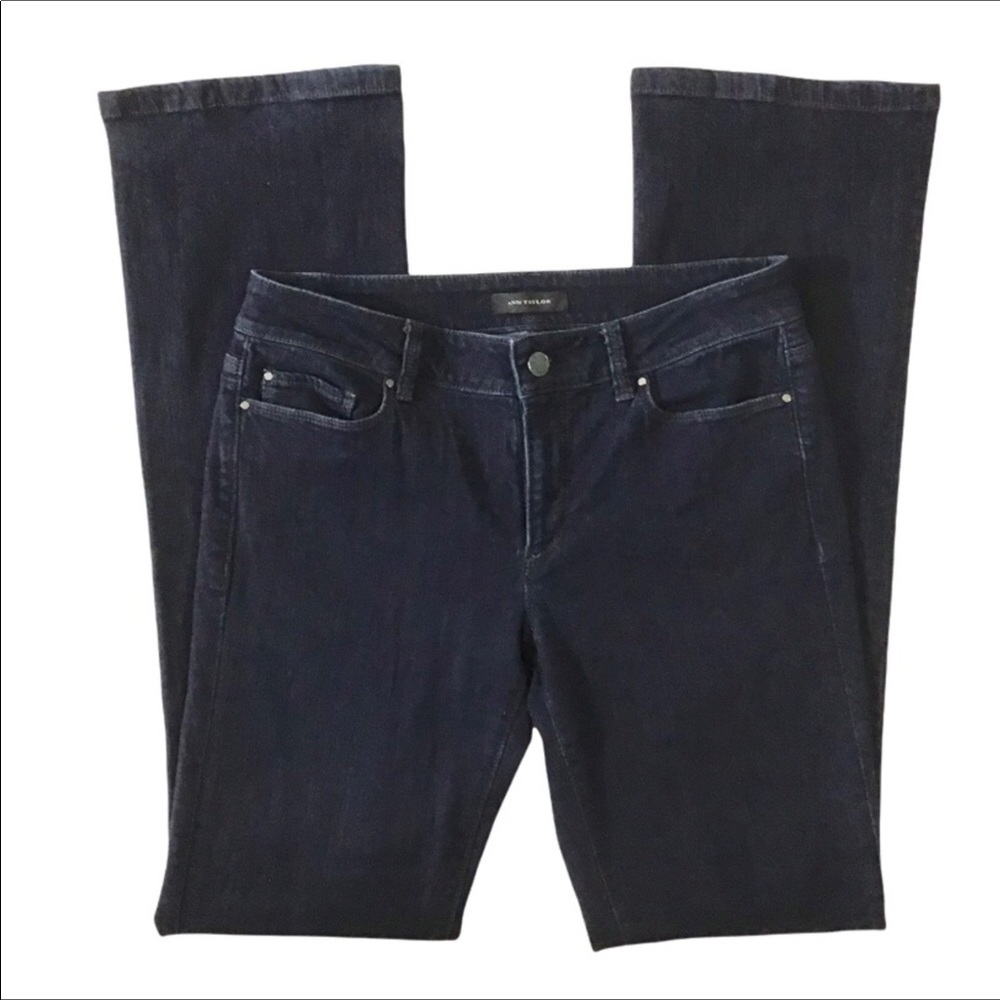 Ann Taylor Bootcut Jeans Womens Size 6 Curvy Fit Stretchy Dark Wash